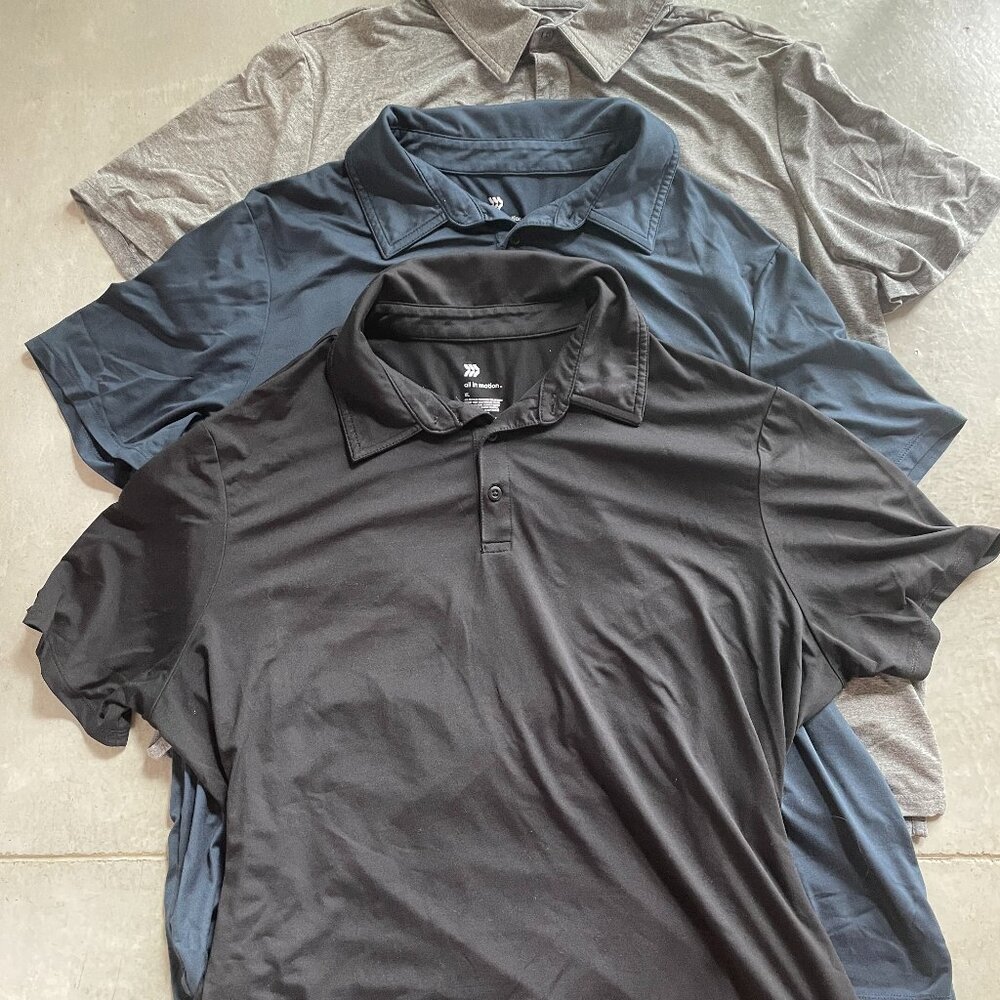 All in motion collared 3 pack t shirts- NWOT 3 pack t shirt- affordable t shirts